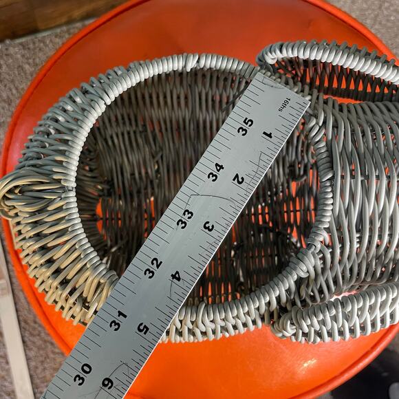 Vintage Grey Woven Elephant Planter Unique Decor Plant Holder - Picture 2 of 16